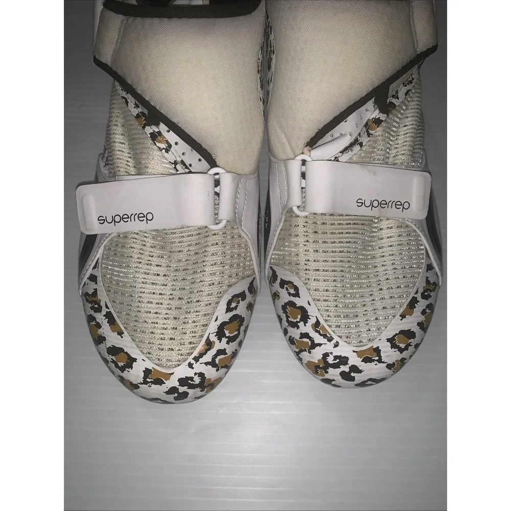 Nike Air SuperRep Cycle Shoes Women 9 White Leopard Print Neon Yellow CJ0775-177